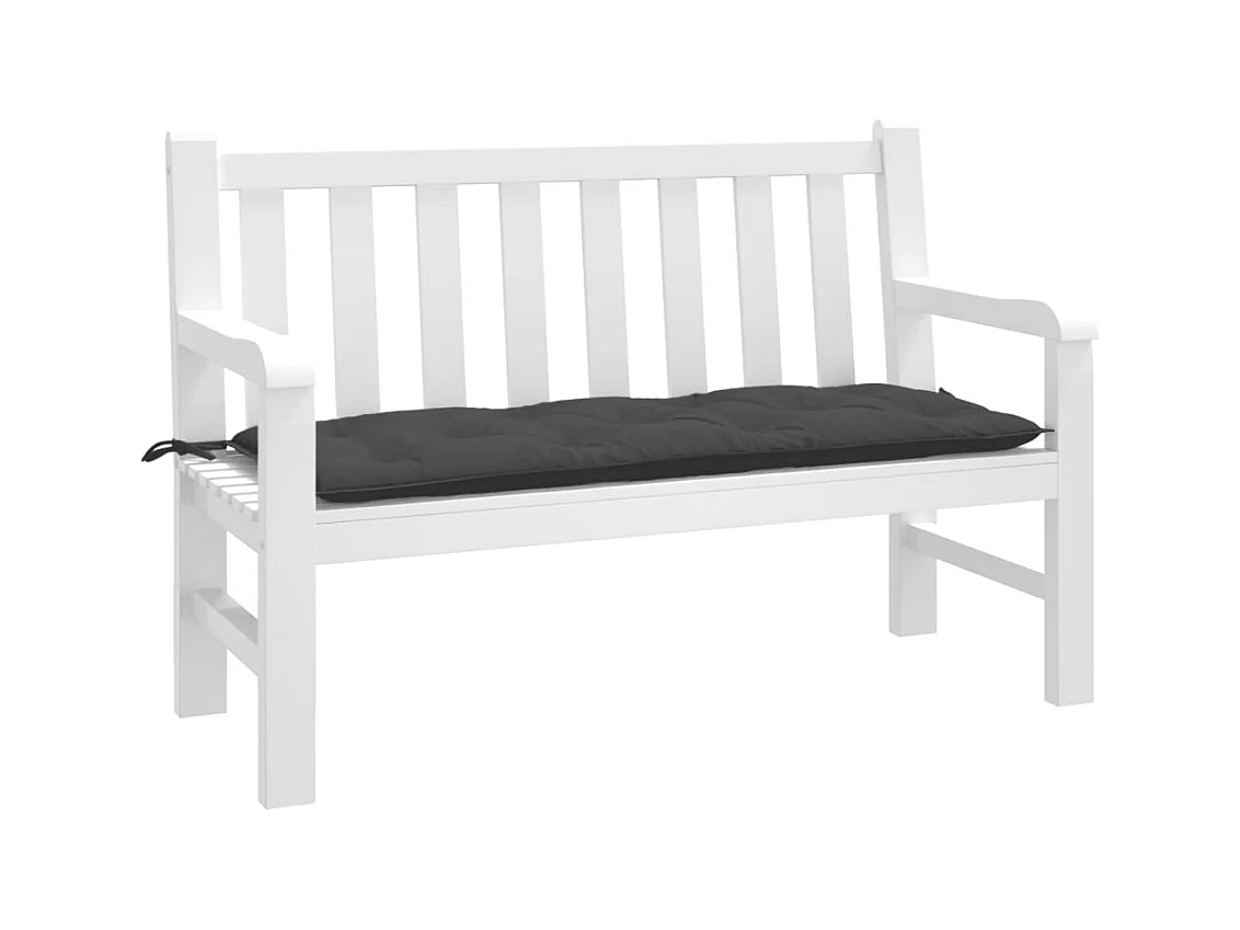 Coussin de banc de jardin anthracite mélangé 120x50x7 cm tissu