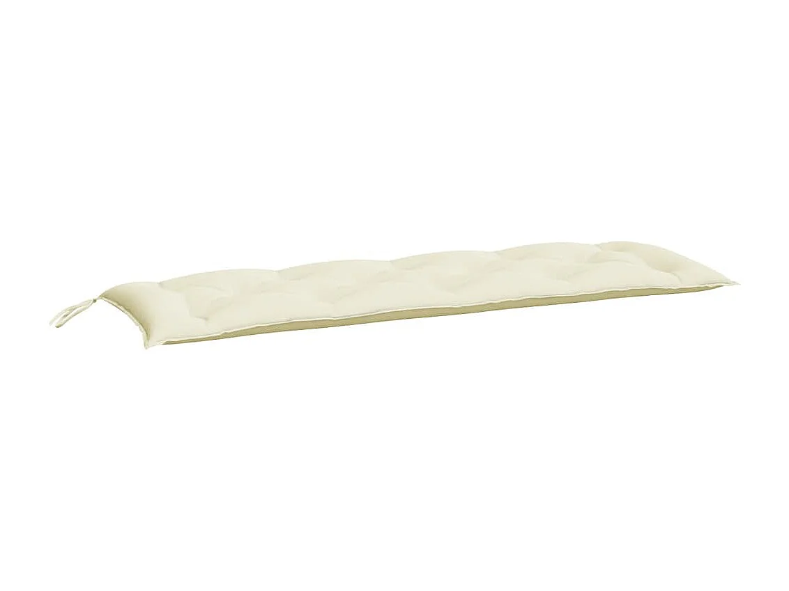 Coussin de banc de jardin blanc crème 150x50x7 cm tissu oxford