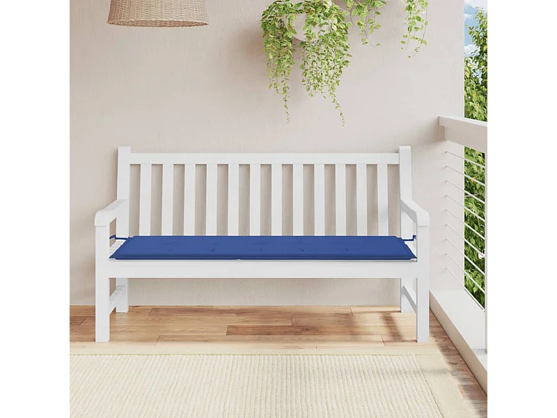 Almofadão para banco de jardim 150x50x3cm tecido oxford azul real