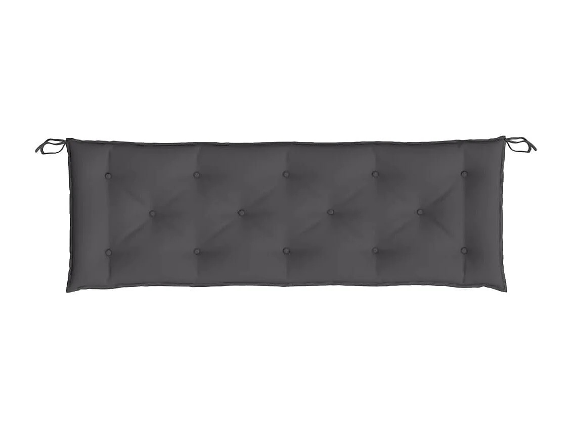 Coussins de banc de jardin 2 pièces anthracite tissu Oxford