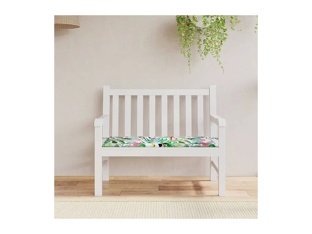 Coussin de banc de jardin multicolore 100x50x3 cm tissu oxford