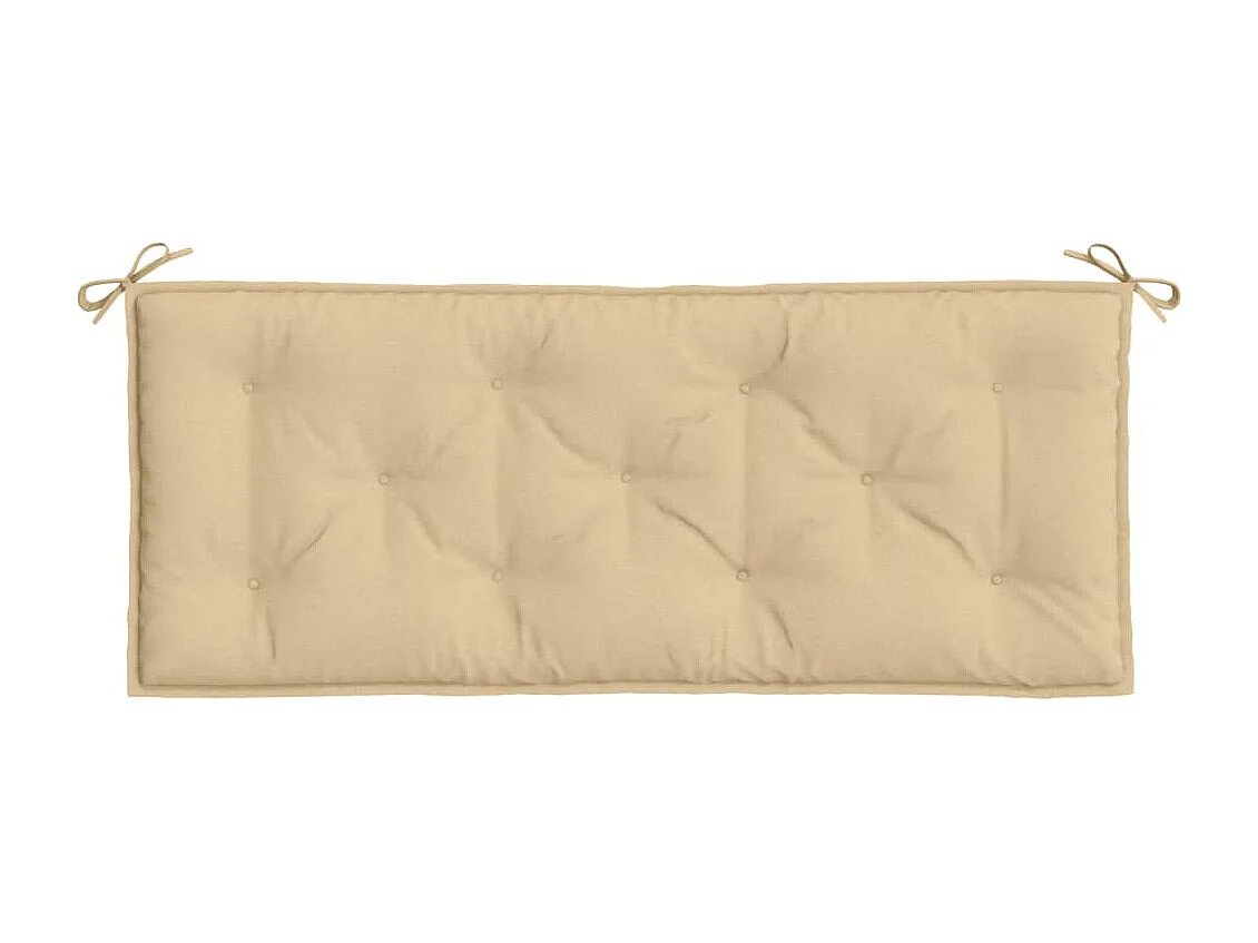 Coussins de banc de jardin lot de 2 beige mélangé tissu