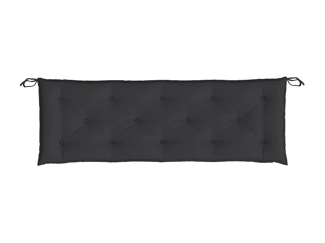 Coussins de banc de jardin 2 pièces noir 150x50x7 cm tissu Oxford