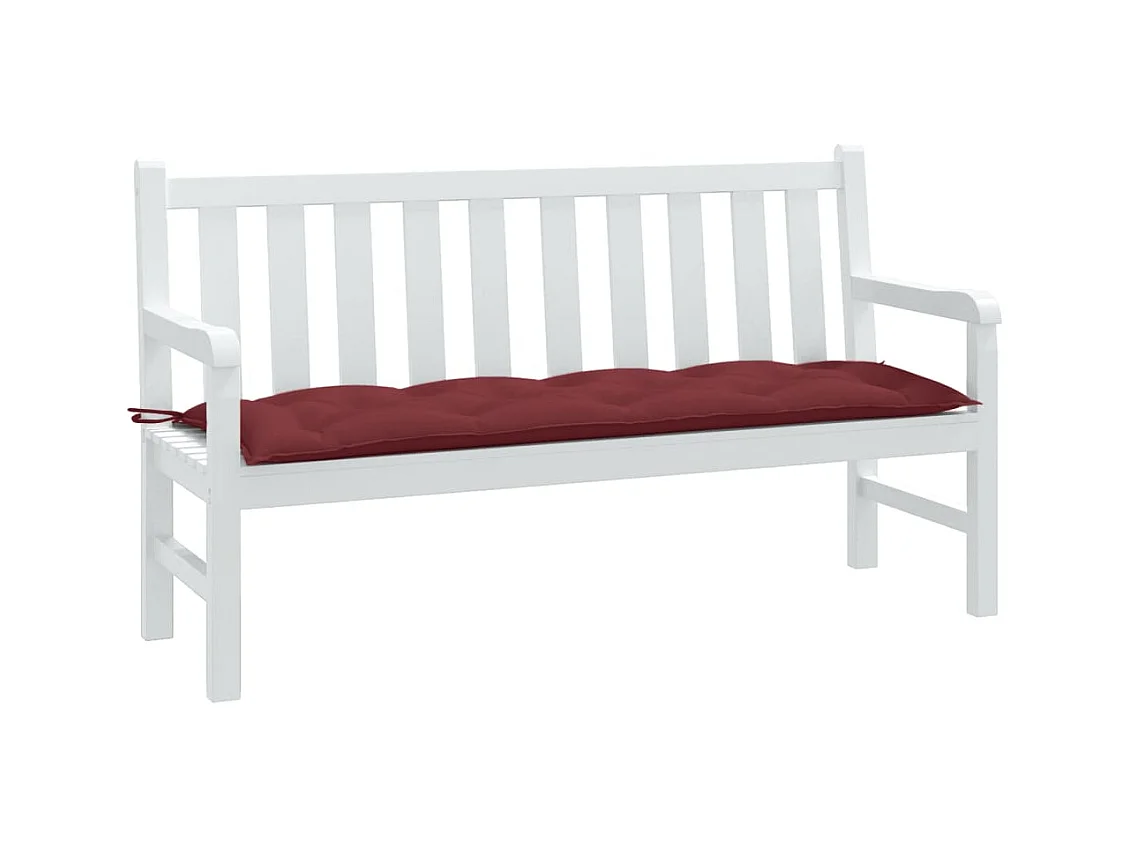 Tuinbankkussen 150x50x7 cm stof gemêleerd wijnrood