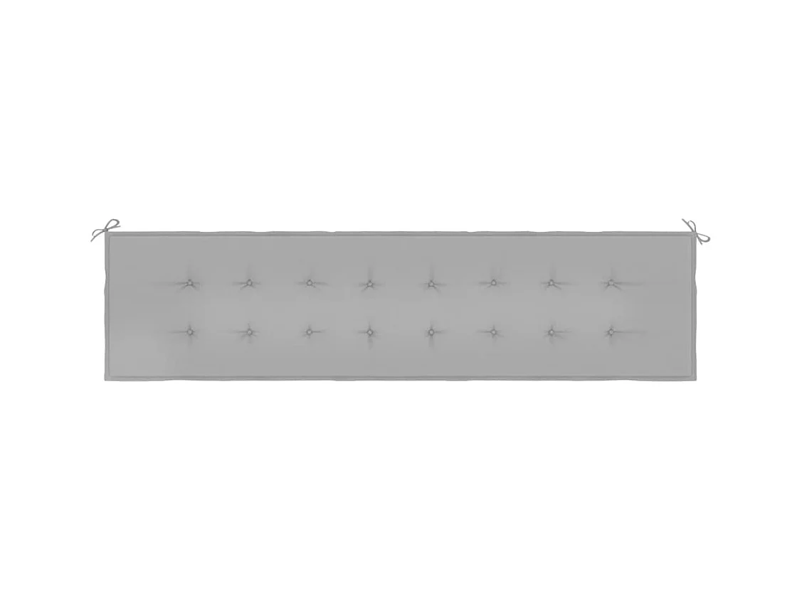 Coussin de banc de jardin gris 200x50x3 cm tissu oxford
