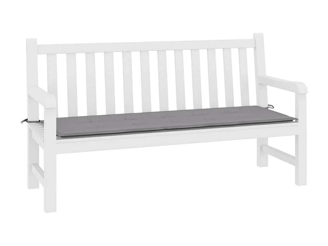 Coussin de banc de jardin gris 200x50x3 cm tissu oxford