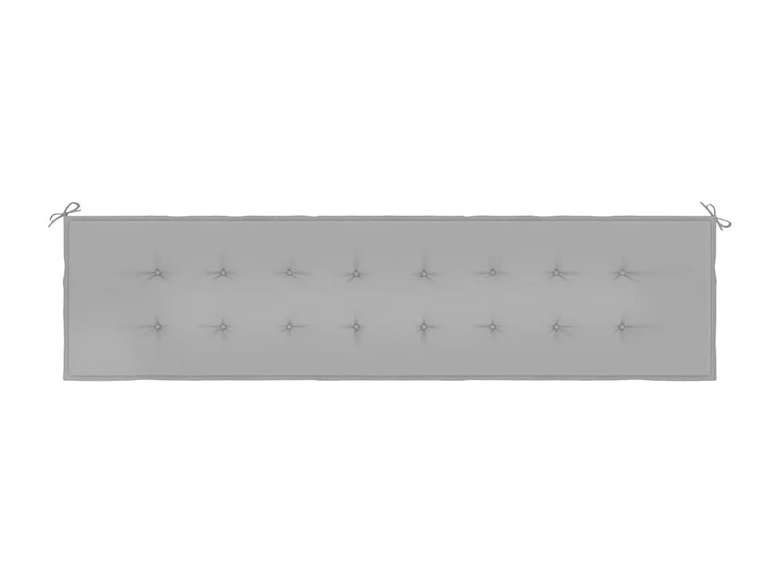 Coussin de banc de jardin gris 200x50x3 cm tissu oxford