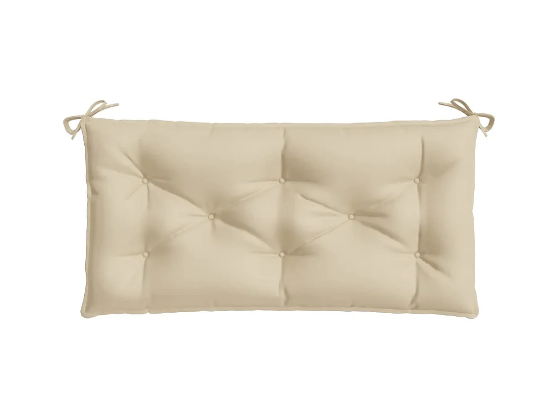 Coussin de banc de jardin beige 110x50x7 cm tissu oxford