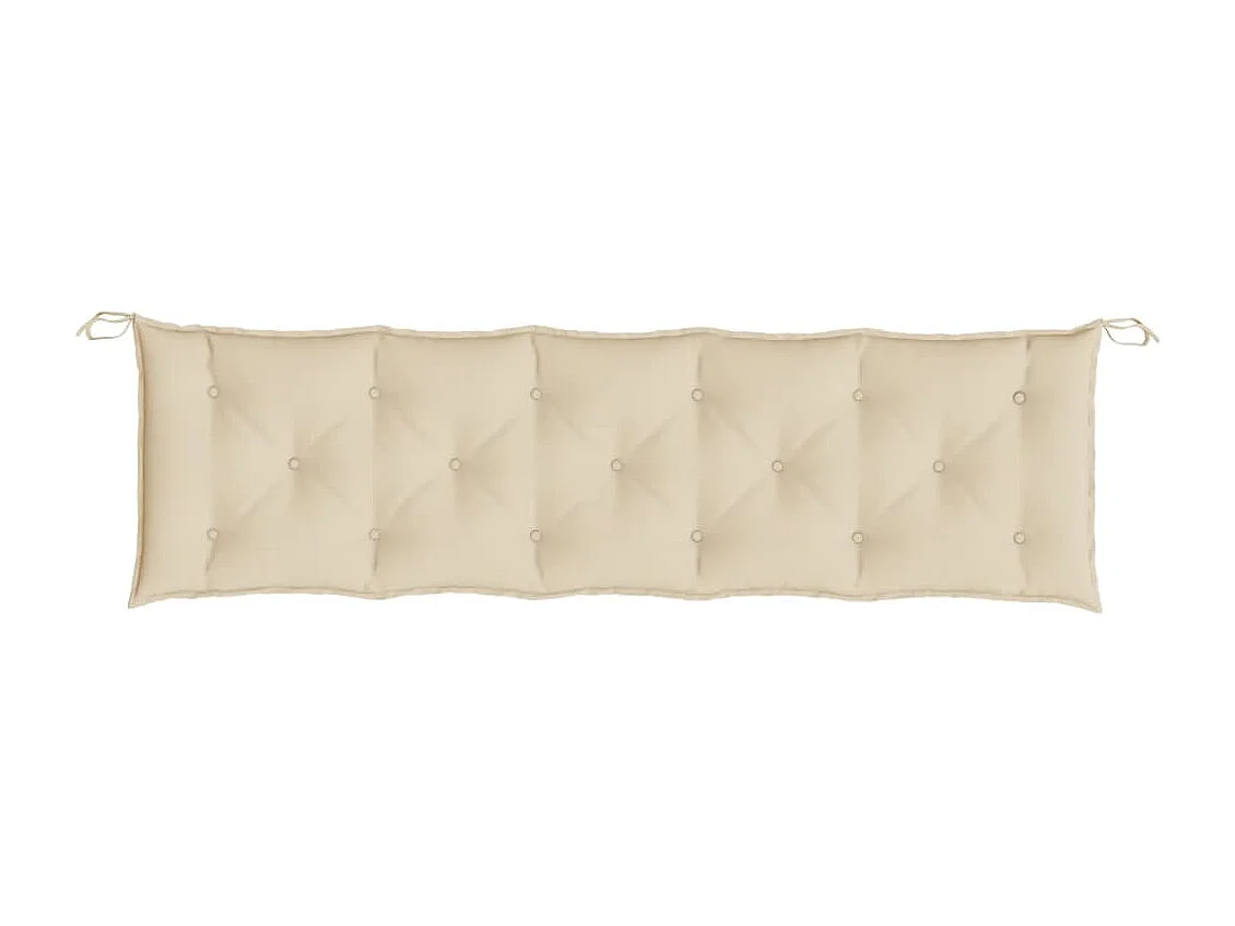 Coussins de banc de jardin 2 pièces beige 180x50x7 cm tissu Oxford