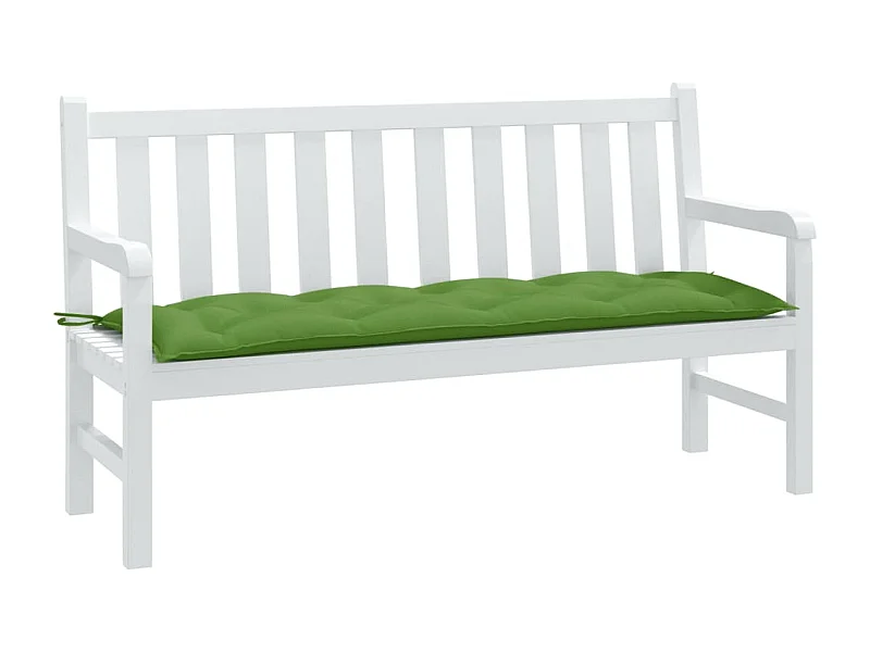 Coussin de banc de jardin vert mélangé 150x50x7 cm tissu
