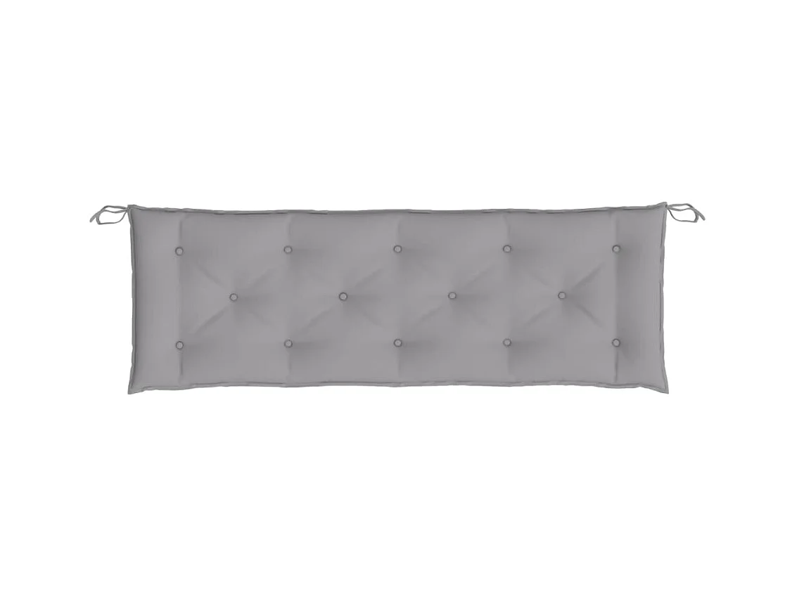 Cojines de banco de jardín 2 unidades tela Oxford gris 150x50x7 cm