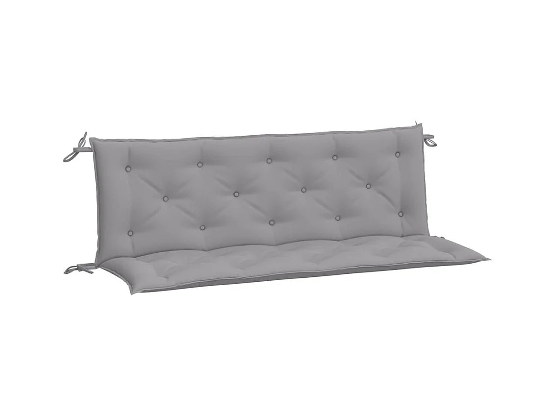 Cojines de banco de jardín 2 unidades tela Oxford gris 150x50x7 cm