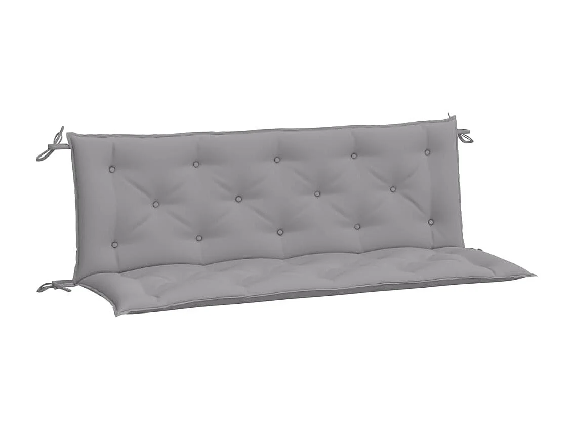 Coussins de banc de jardin 2 pièces gris 150x50x7 cm tissu Oxford