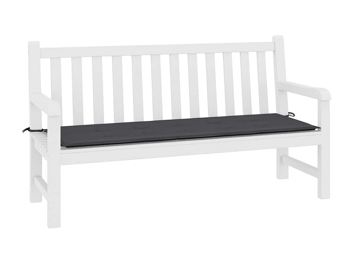 Coussin de banc de jardin anthracite 200x50x3 cm tissu oxford