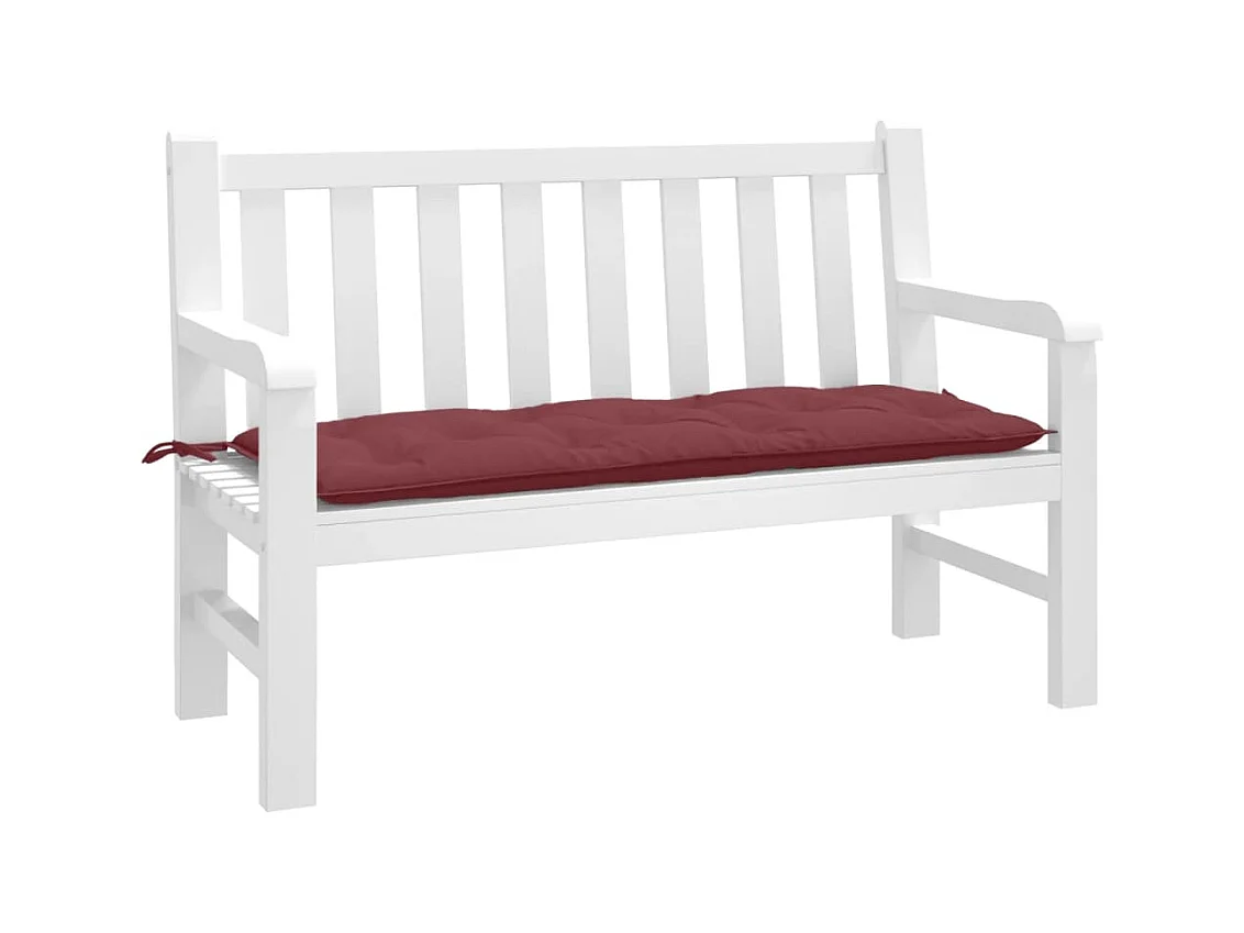 Coussin de banc de jardin rouge bordeaux mélangé tissu