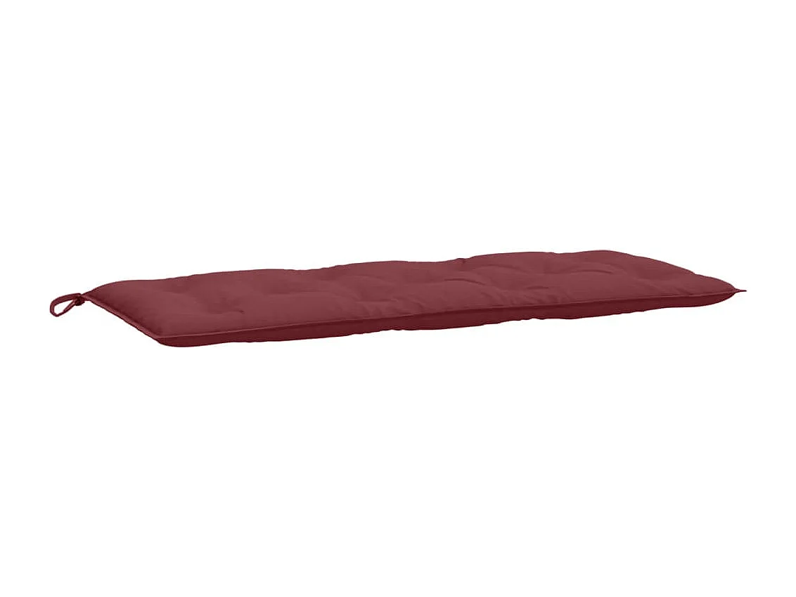 Coussin de banc de jardin rouge bordeaux mélangé tissu