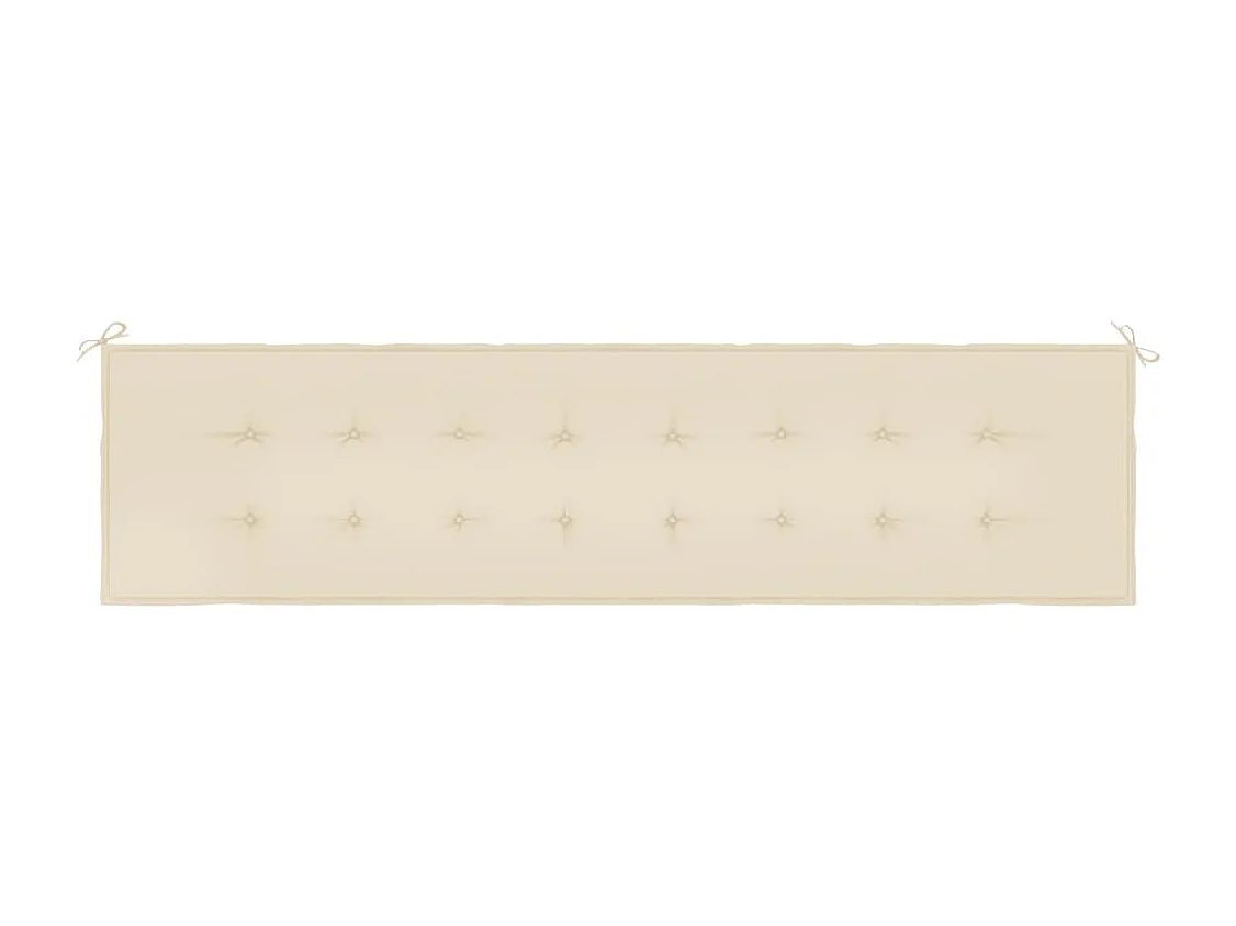 Coussin de banc de jardin beige 200x50x3 cm tissu oxford