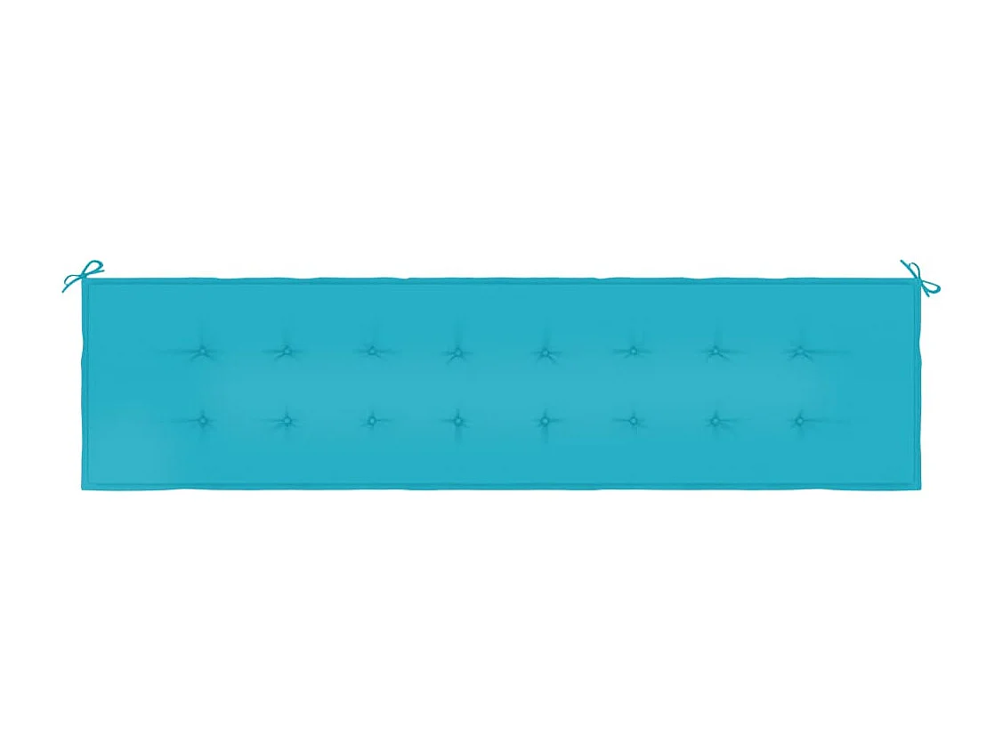 Coussin de banc de jardin turquoise 200x50x3 cm tissu