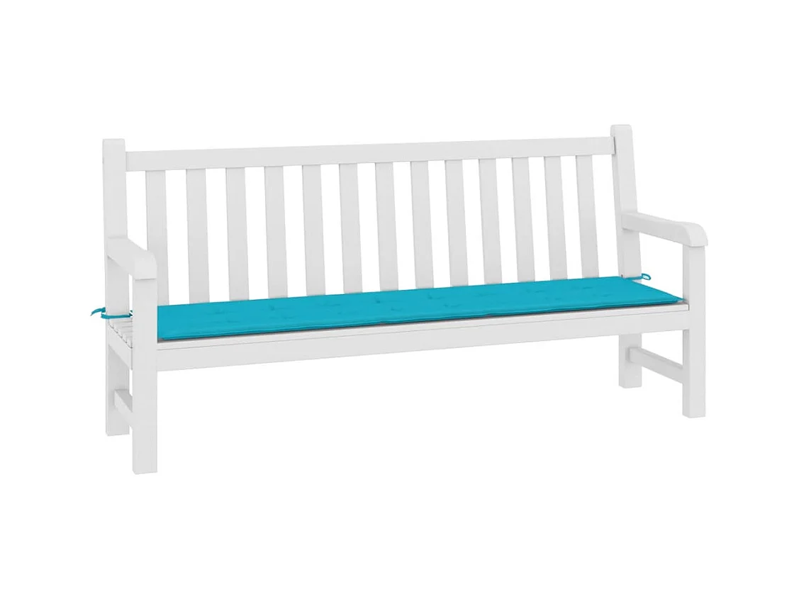 Tuinbankkussen 200x50x4 cm stof turquoise