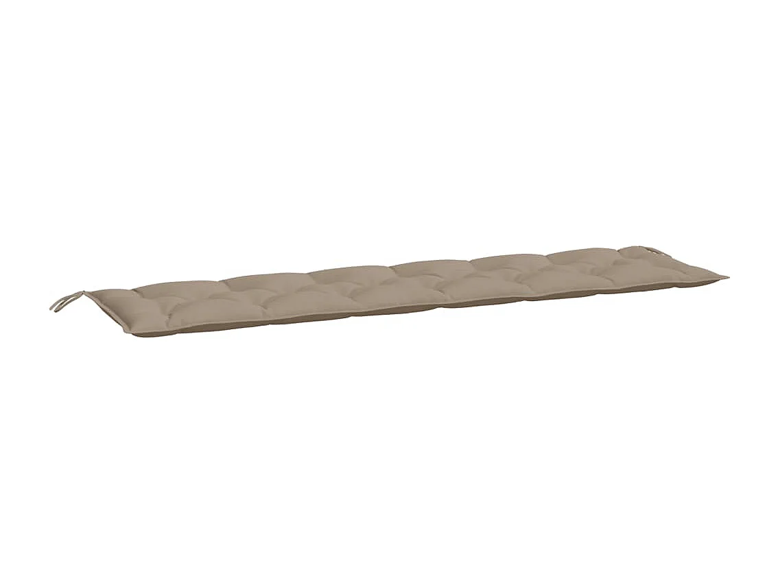 Coussins de banc de jardin 2 pièces taupe 200x50x7 cm tissu Oxford