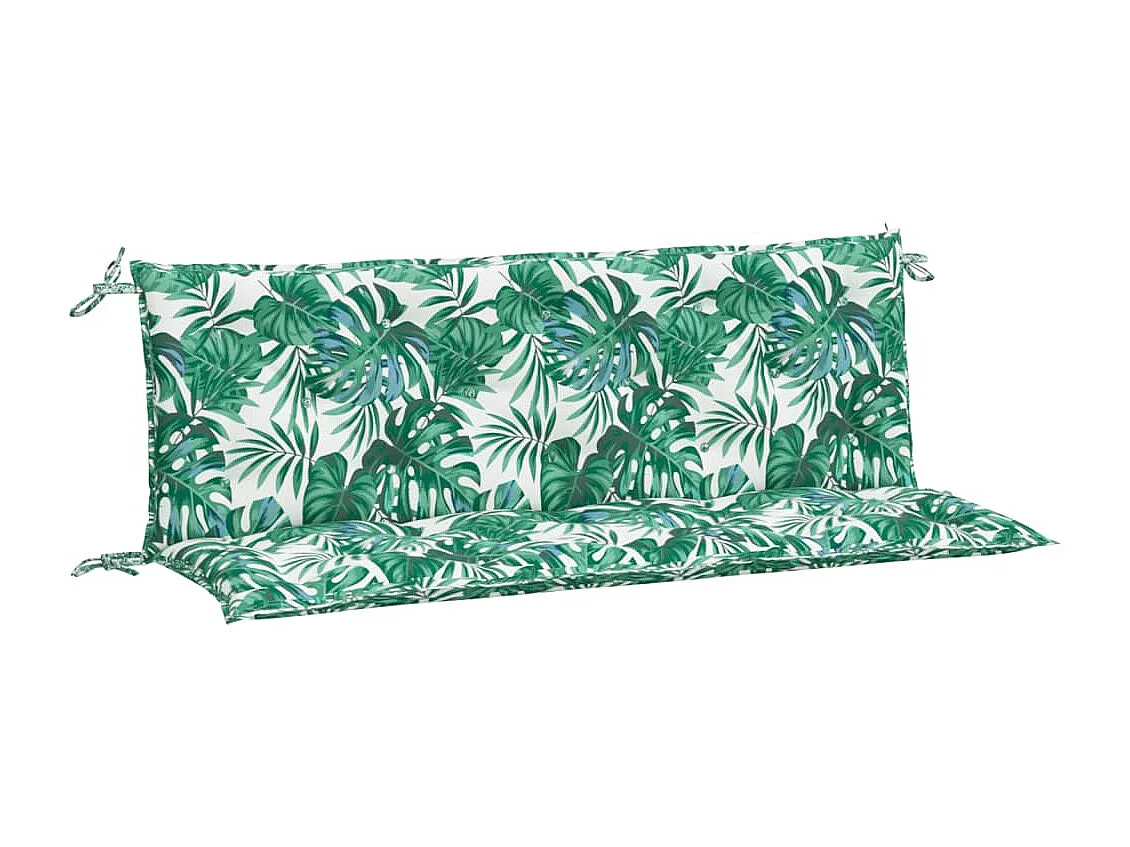 Coussins de banc de jardin lot de 2 motif de feuilles
