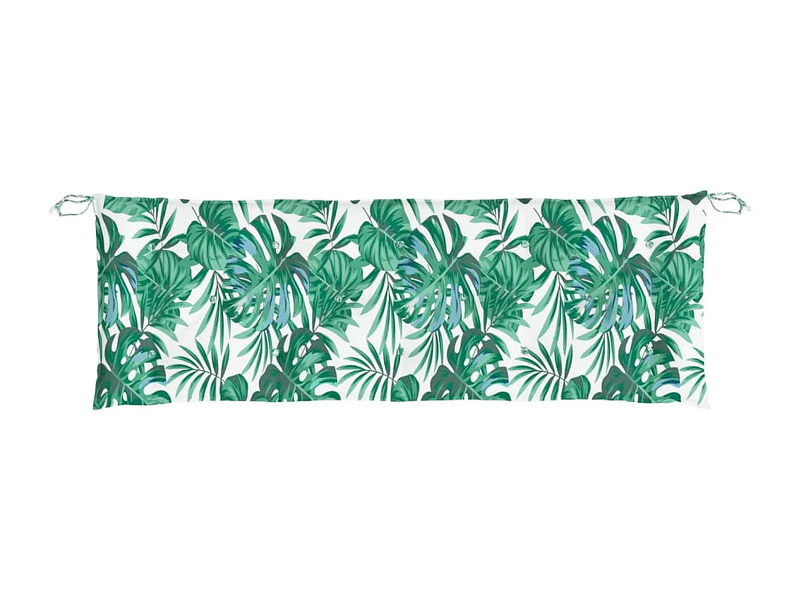 Coussins de banc de jardin lot de 2 motif de feuilles