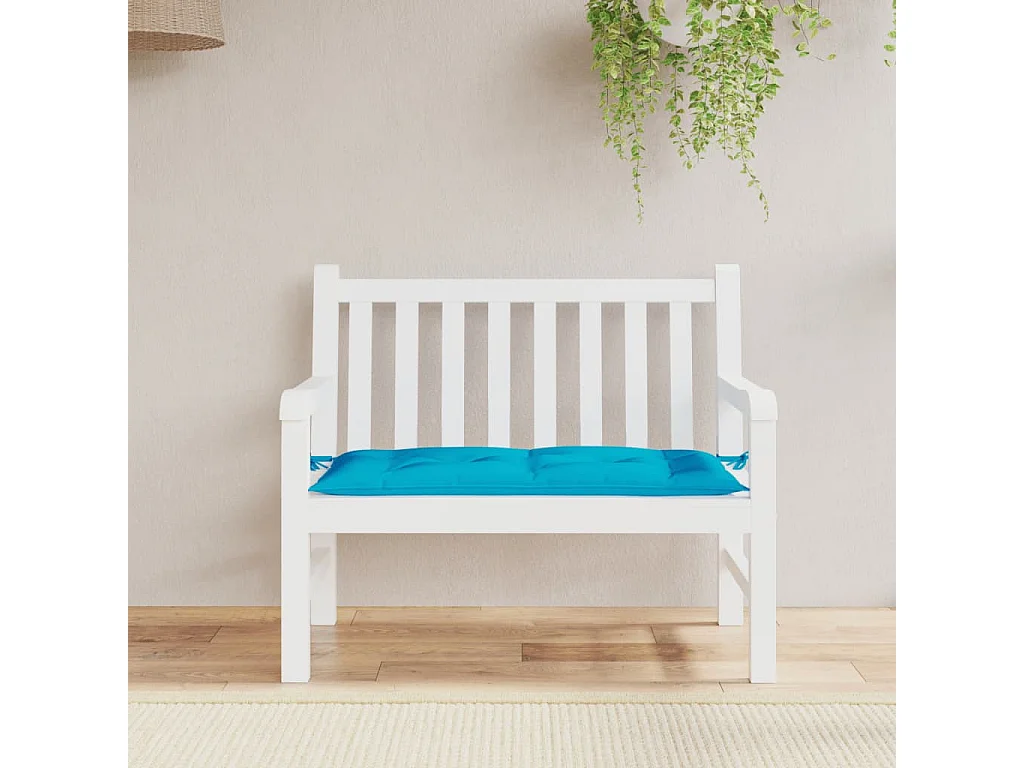 Coussin de banc de jardin bleu clair 100x50x7 cm tissu oxford