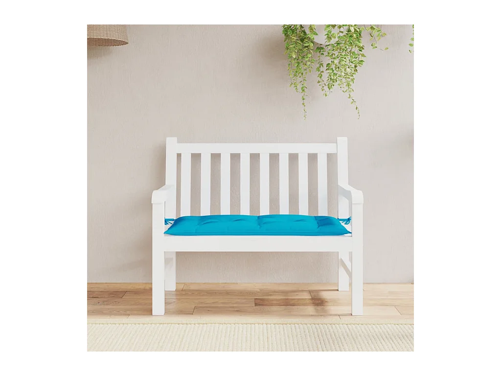 Coussin de banc de jardin bleu clair 100x50x7 cm tissu oxford