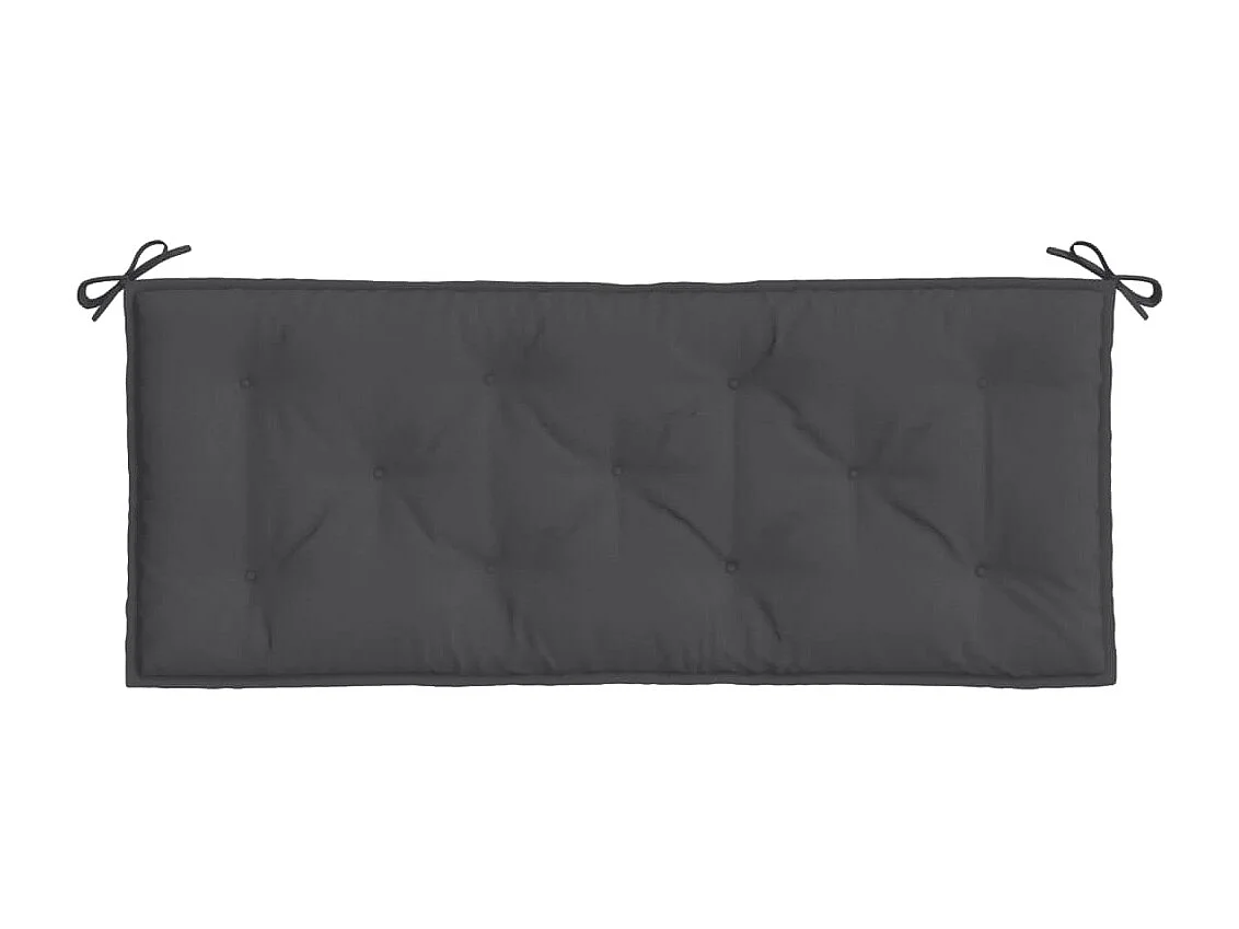 Coussins de banc de jardin lot de 2 anthracite mélangé tissu