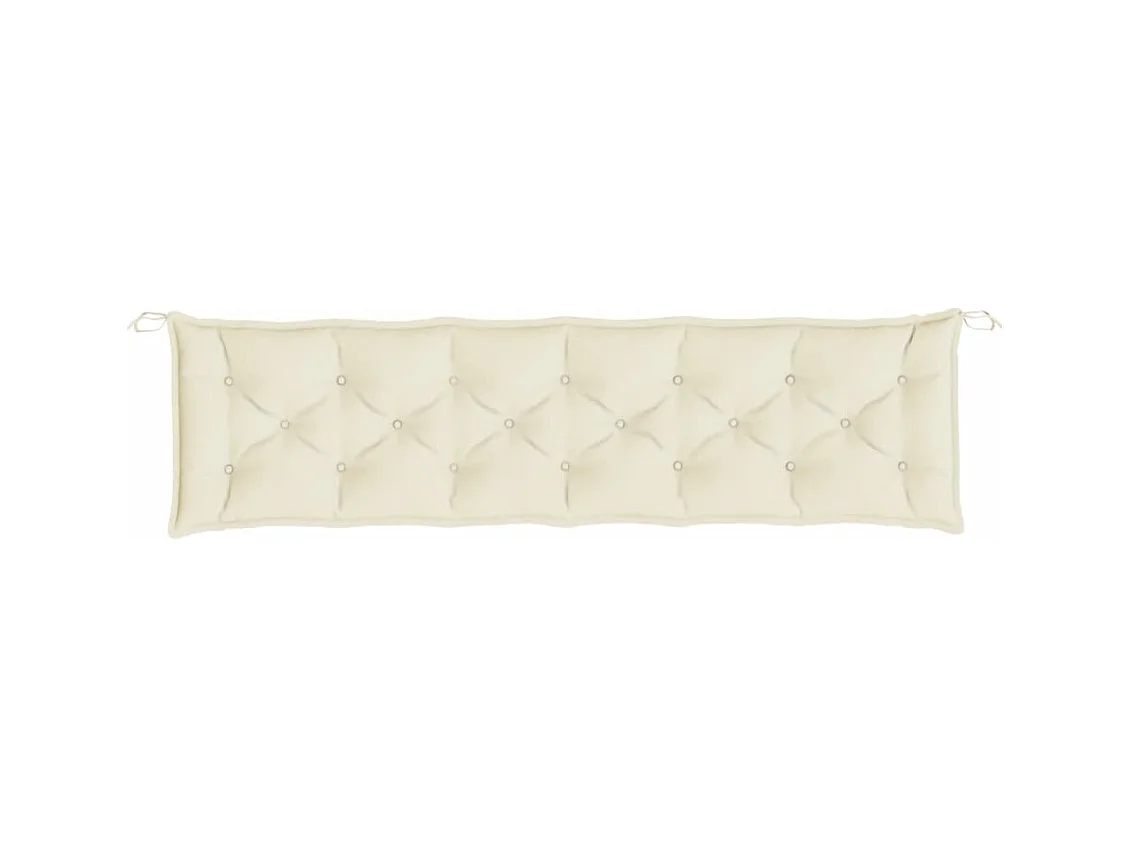 Coussin de banc de jardin crème 200x50x7 cm tissu oxford