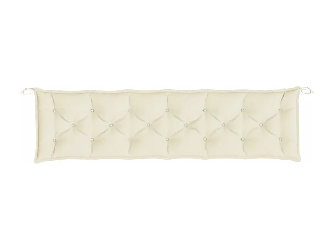 Coussin de banc de jardin crème 200x50x7 cm tissu oxford