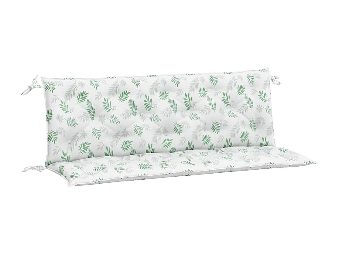 Almofadões banco jardim 2 peças 150x50x7 cm tecido padrão folhas