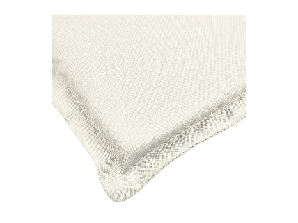 Coussins de banc de jardin lot de 2 crème mélangé tissu