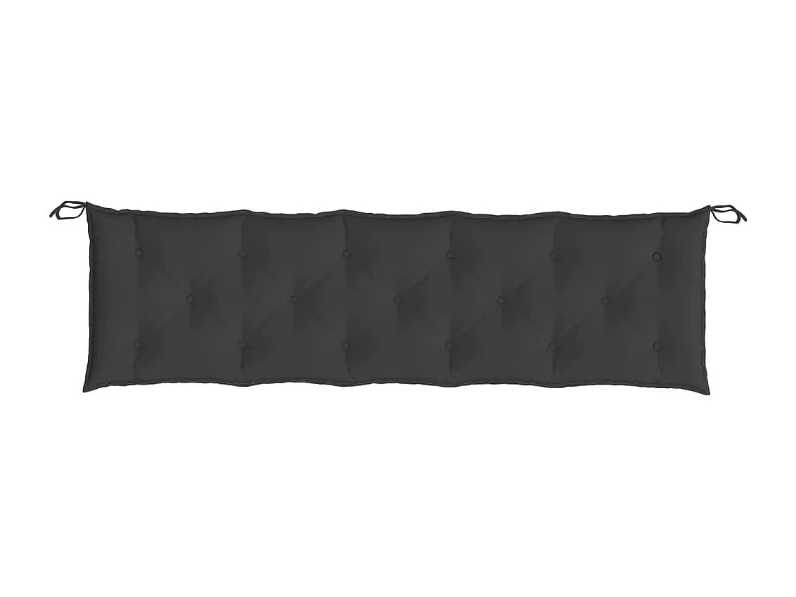 Almofadão para banco de jardim 180x50x7 cm tecido oxford preto