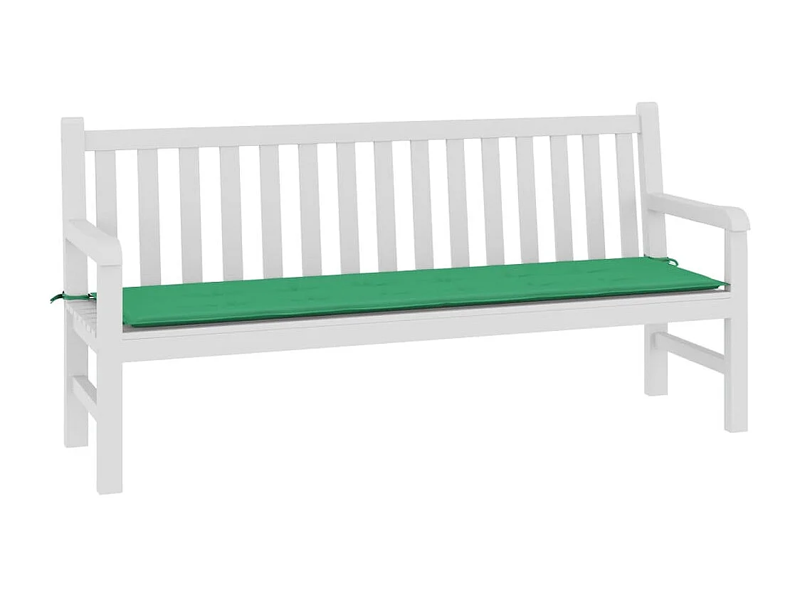 Cojín de banco de jardín tela Oxford verde 180x50x3 cm