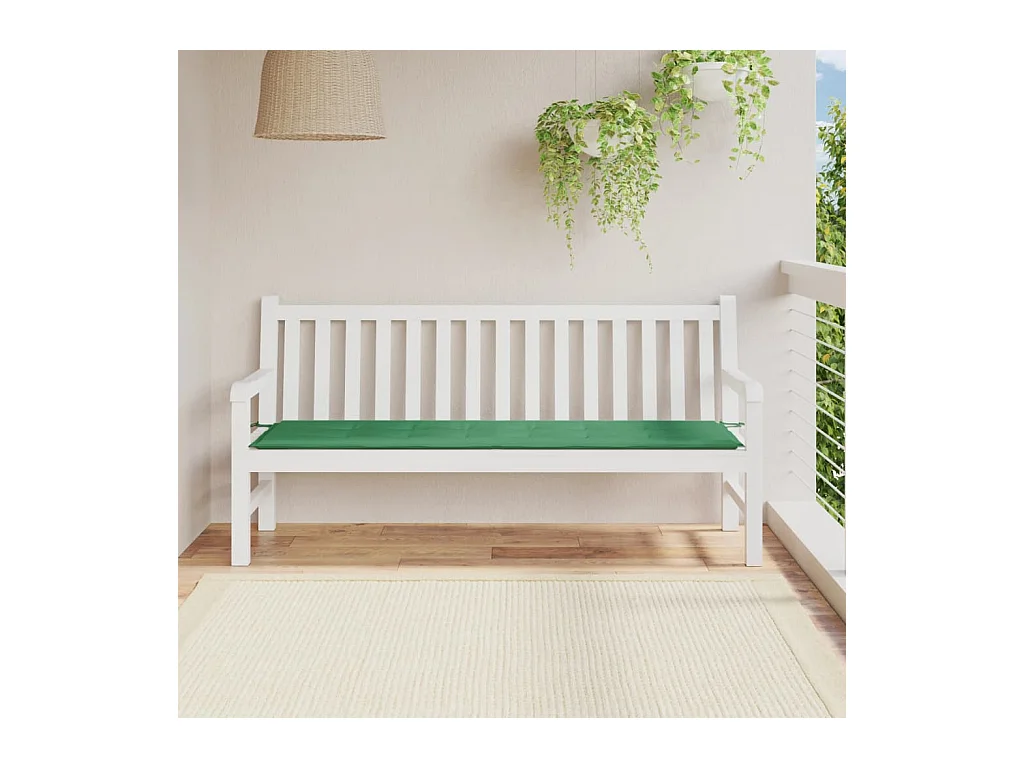 Coussin de banc de jardin vert 180x50x3 cm tissu oxford