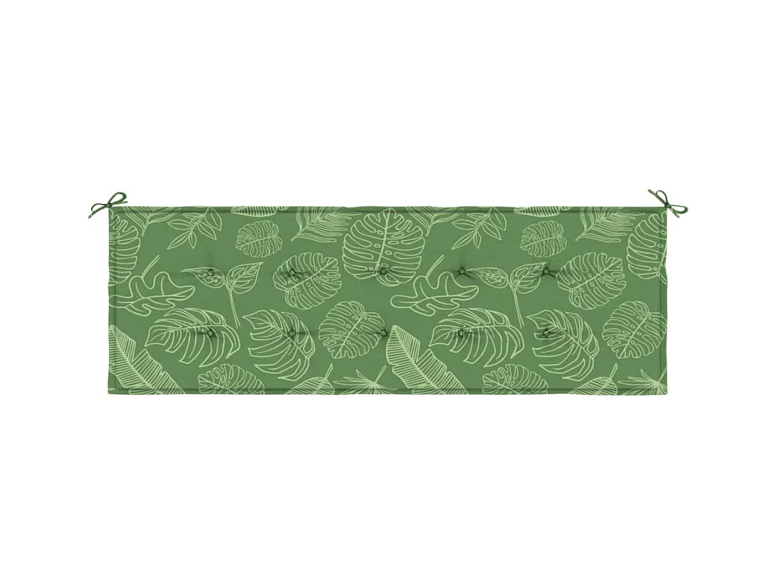 Coussin de banc de jardin motif de feuilles 150x50x3 cm