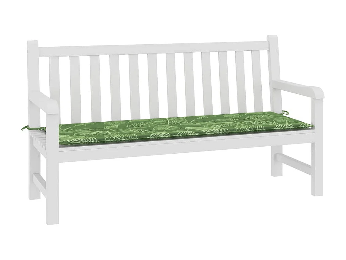 Almofadão banco jardim 150x50x3 cm tecido oxford padrão folhas