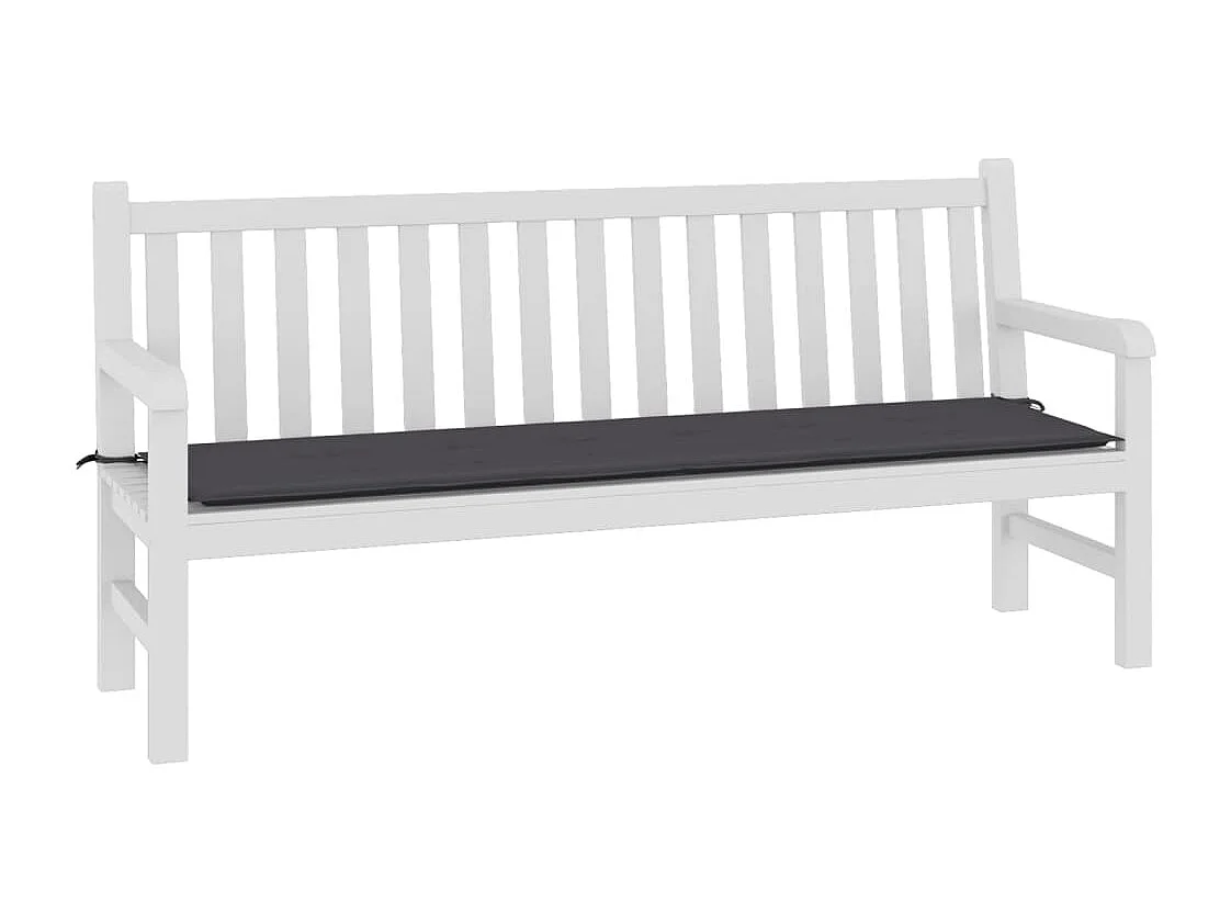 Cojín de banco de jardín tela Oxford gris antracita 180x50x3 cm