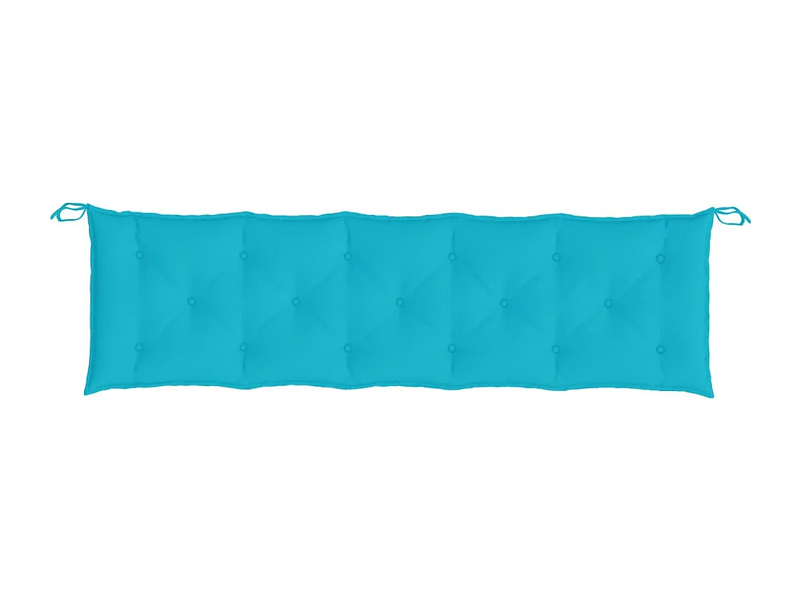 Coussins de banc de jardin 2 pièces turquoise tissu Oxford