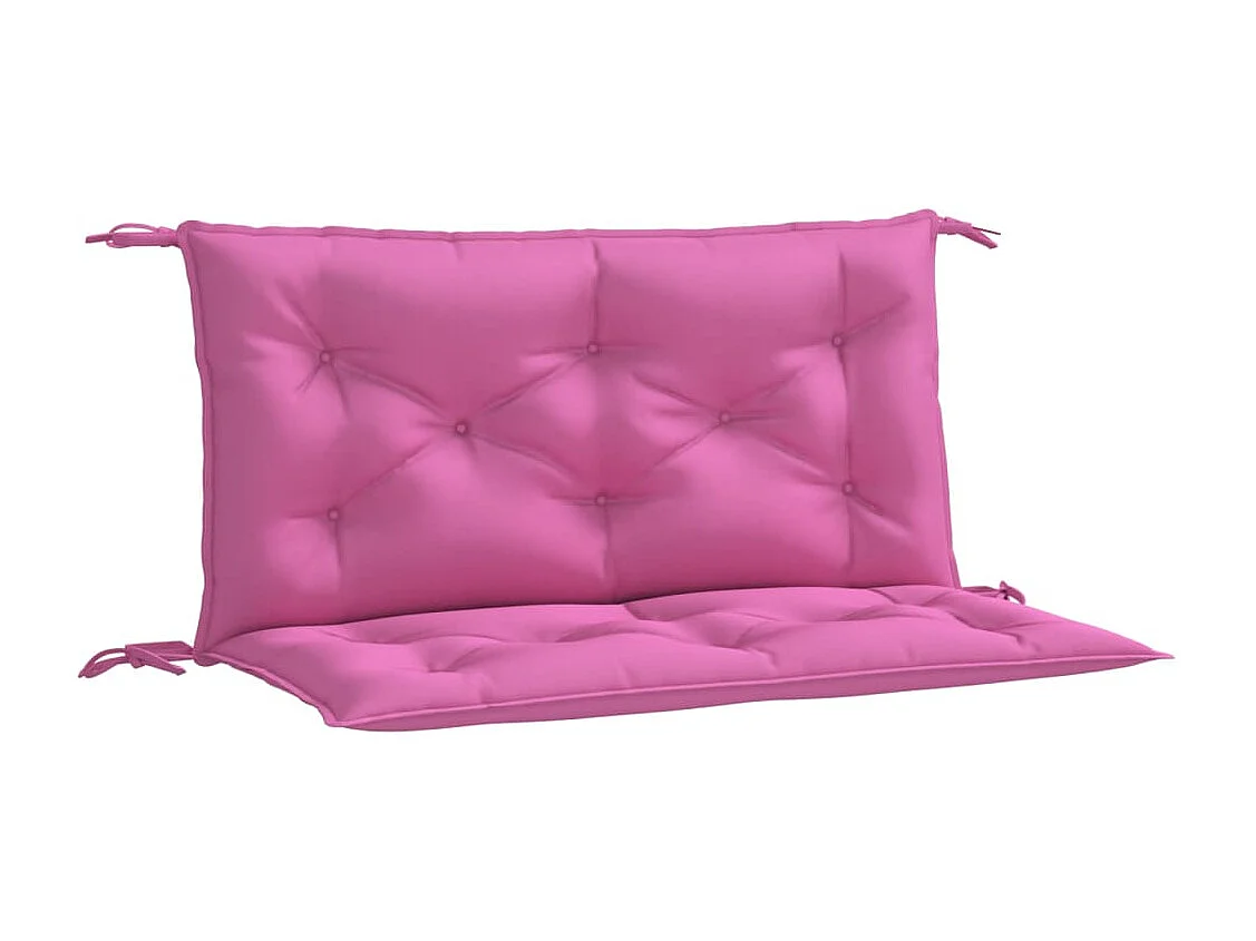 Coussins de banc de jardin lot de 2 rose 100x50x7 cm tissu