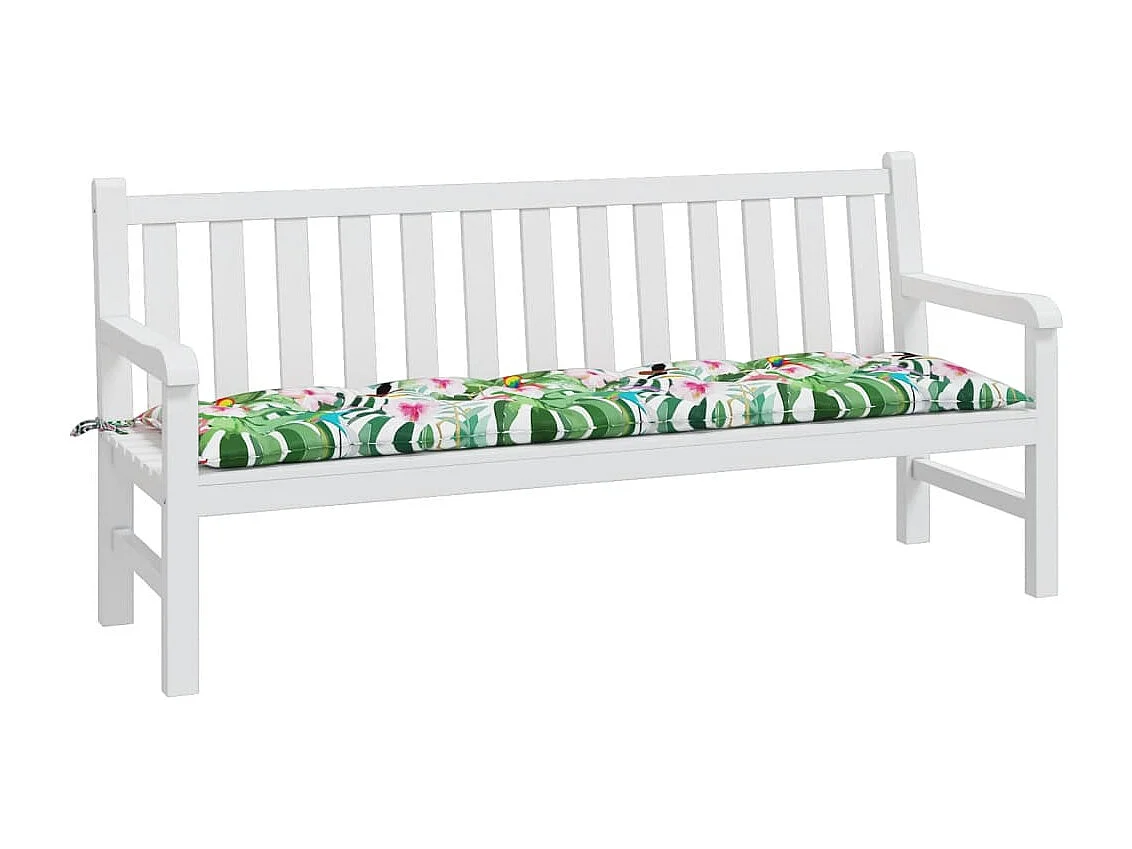 Coussin de banc de jardin multicolore 180x50x7 cm tissu oxford