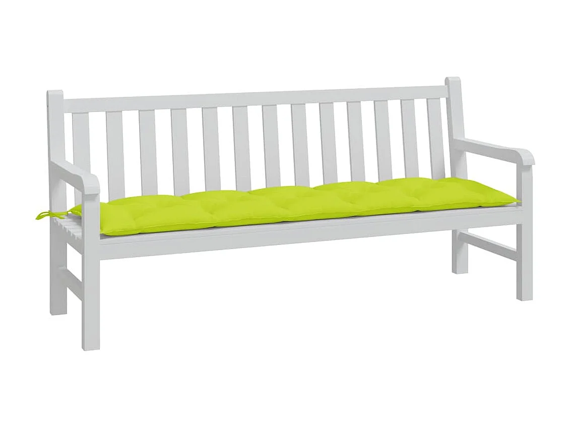 Coussin de banc de jardin vert brillant 180x50x7cm tissu oxford