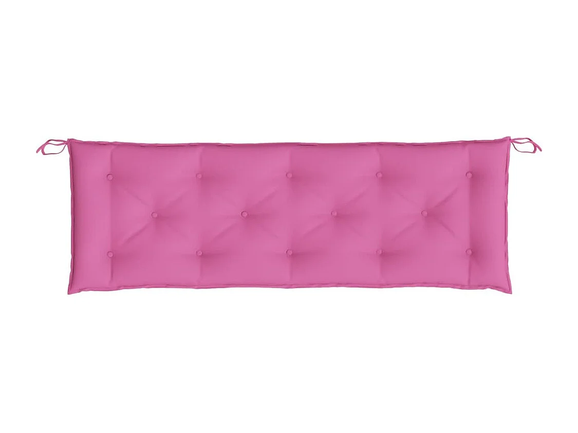 Cojín de banco de jardín tela Oxford rosa 150x50x7 cm