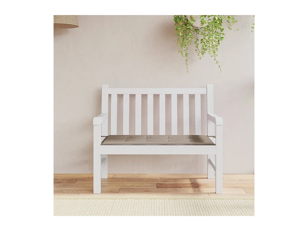Coussin de banc de jardin taupe 120x50x3 cm tissu oxford