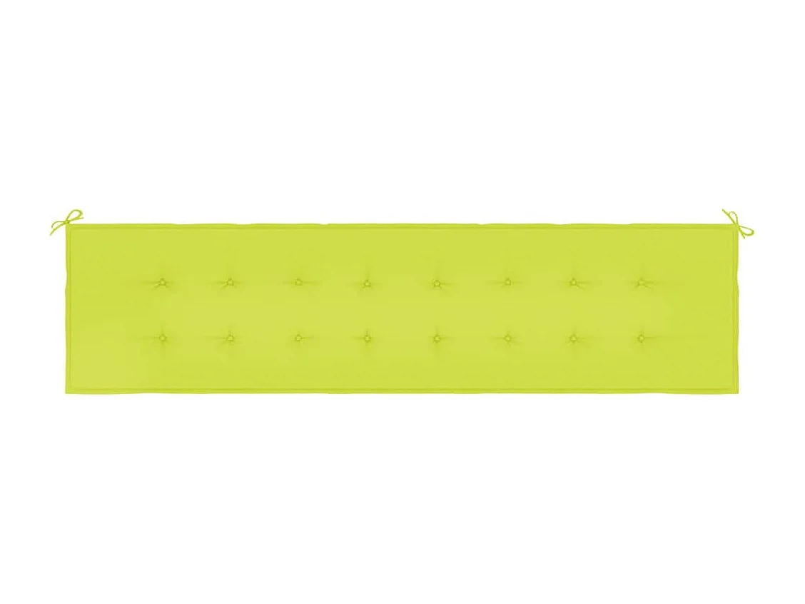 Coussin de banc de jardin vert brillant 200x50x3cm tissu oxford