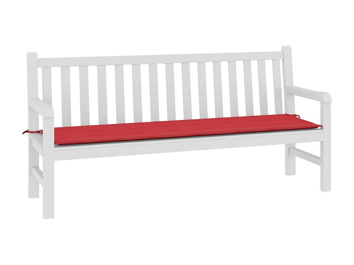 Almofadão para banco de jardim 180x50x3 cm tecido oxford vermelho