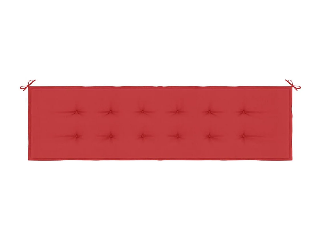 Almofadão para banco de jardim 180x50x3 cm tecido oxford vermelho