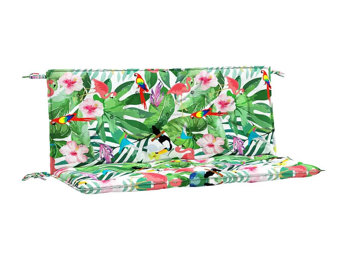 Coussins de banc de jardin lot de 2 multicolore 120x50x7 cm