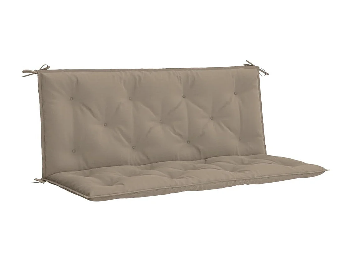 Coussins de banc de jardin 2 pièces taupe 120x50x7 cm tissu Oxford
